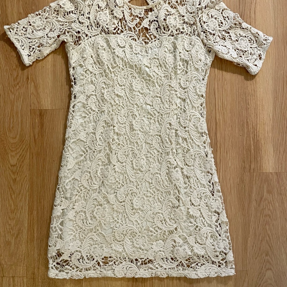 Sparkle & Fade Crocheted Lace Dress